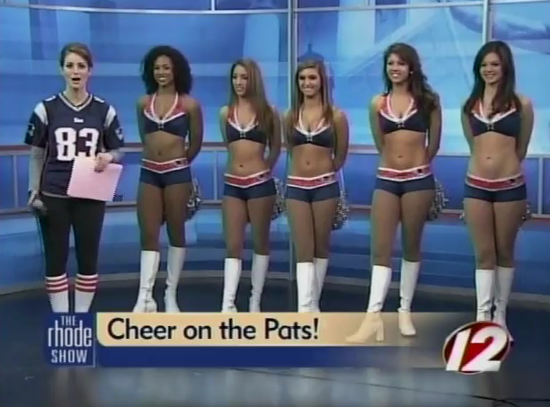 The Appreciation Of Booted News Women Blog Patriots Cheerleaders Visit The Rhode Show