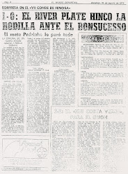 A Vitória do Cesso Sobre o River Plate.