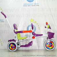 Royal RY1098 Classic Baby Tiger Sepeda Roda Tiga 2 Kursi