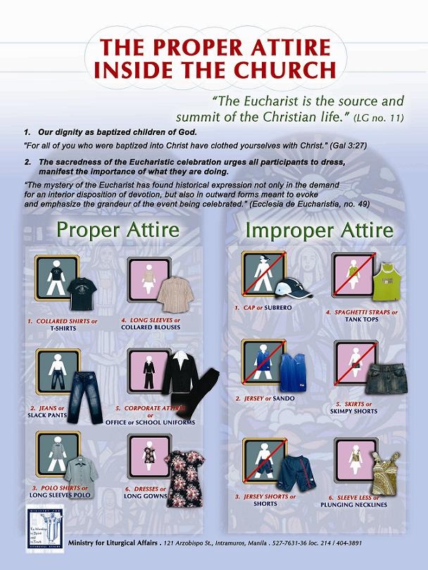 Faithful Resources for all Christian Dress code at Chapel, Church and at the Presence of the