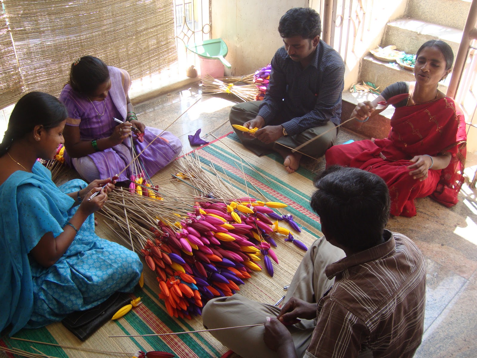 Eco Green Unit: Handi crafts made out by locally available materials