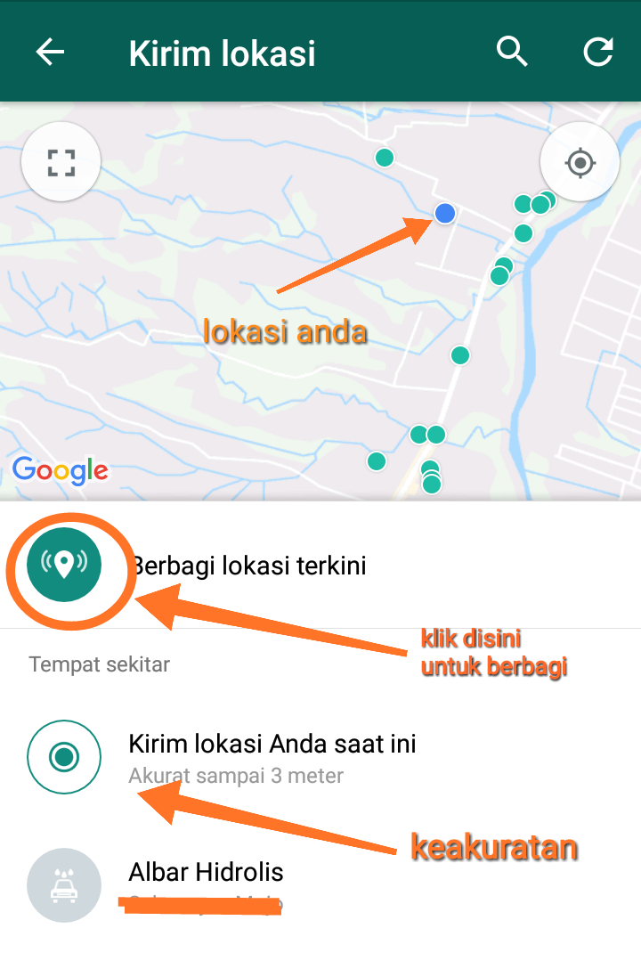 Setelah itu klik menu kirim di layar bawah kanan. Sebelumnya atur