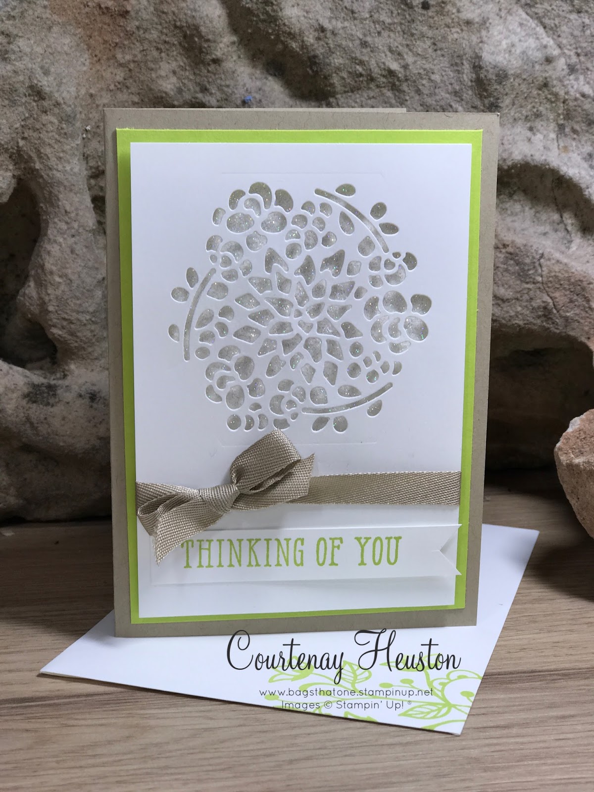 Bags That One! Window box thinking of you greeting card