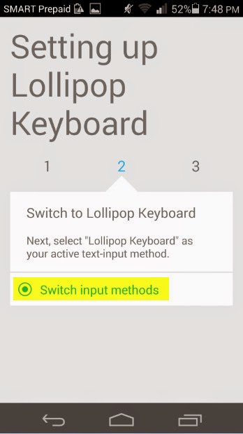 Android 5.0 Lollipop Keyboard