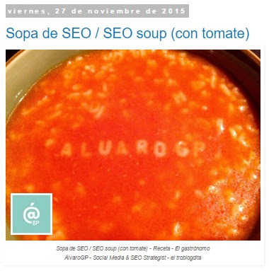 Recetas TOP10 en el gastrónomo - noviembre 2016 - Tostadas taza de Batman en Neupic - Pringá de cocido madrileño - Perrito Tex-Mex - Cañaíllas en escabeche - Conejo al ajillo - Patatas bravas - Sandwich de salmón ahumado - Ahumados domínguez - Arroz con almejas en salsa verde - Hamburguesa Star Wars - Star Wars Burger - Sopa de SEO - SEO Soup - el gastrónomo - ÁlvaroGP - el troblogdita Recetas TOP10 en el gastrónomo - noviembre 2016 - Tostadas taza de Batman en Neupic - Pringá de cocido madrileño - Perrito Tex-Mex - Cañaíllas en escabeche - Conejo al ajillo - Patatas bravas - Sandwich de salmón ahumado - Ahumados domínguez - Arroz con almejas en salsa verde - Hamburguesa Star Wars - Star Wars Burger - Sopa de SEO - SEO Soup - el gastrónomo - ÁlvaroGP - el troblogdita