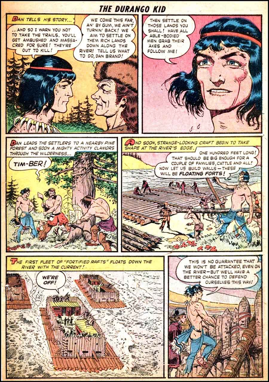 Frank Frazetta 1940s golden age western comic book page / Durango Kid #3