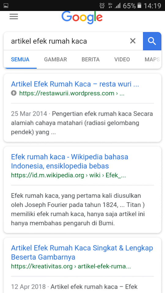 Contoh artikel seo