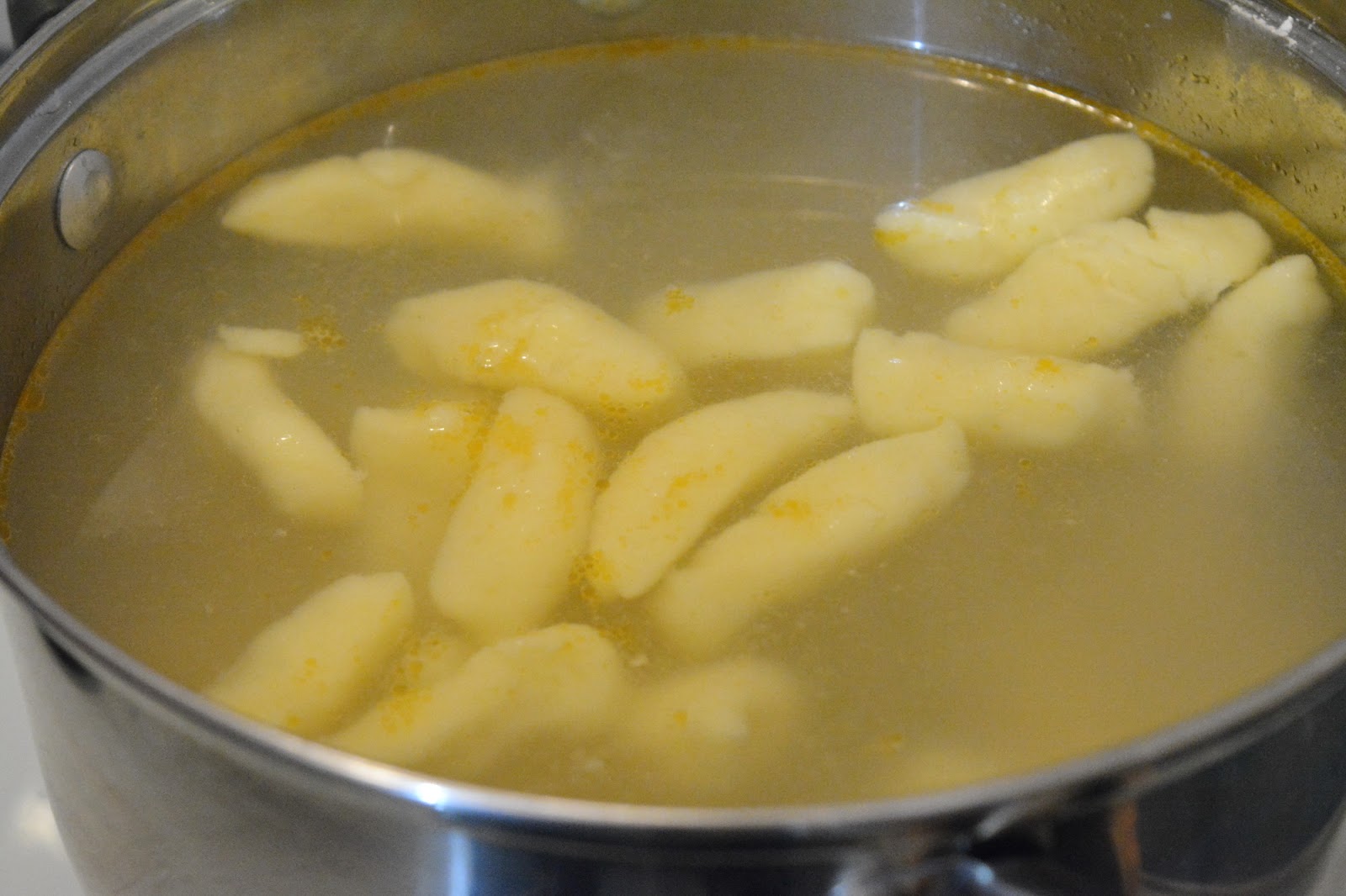 Галушки с чесноком