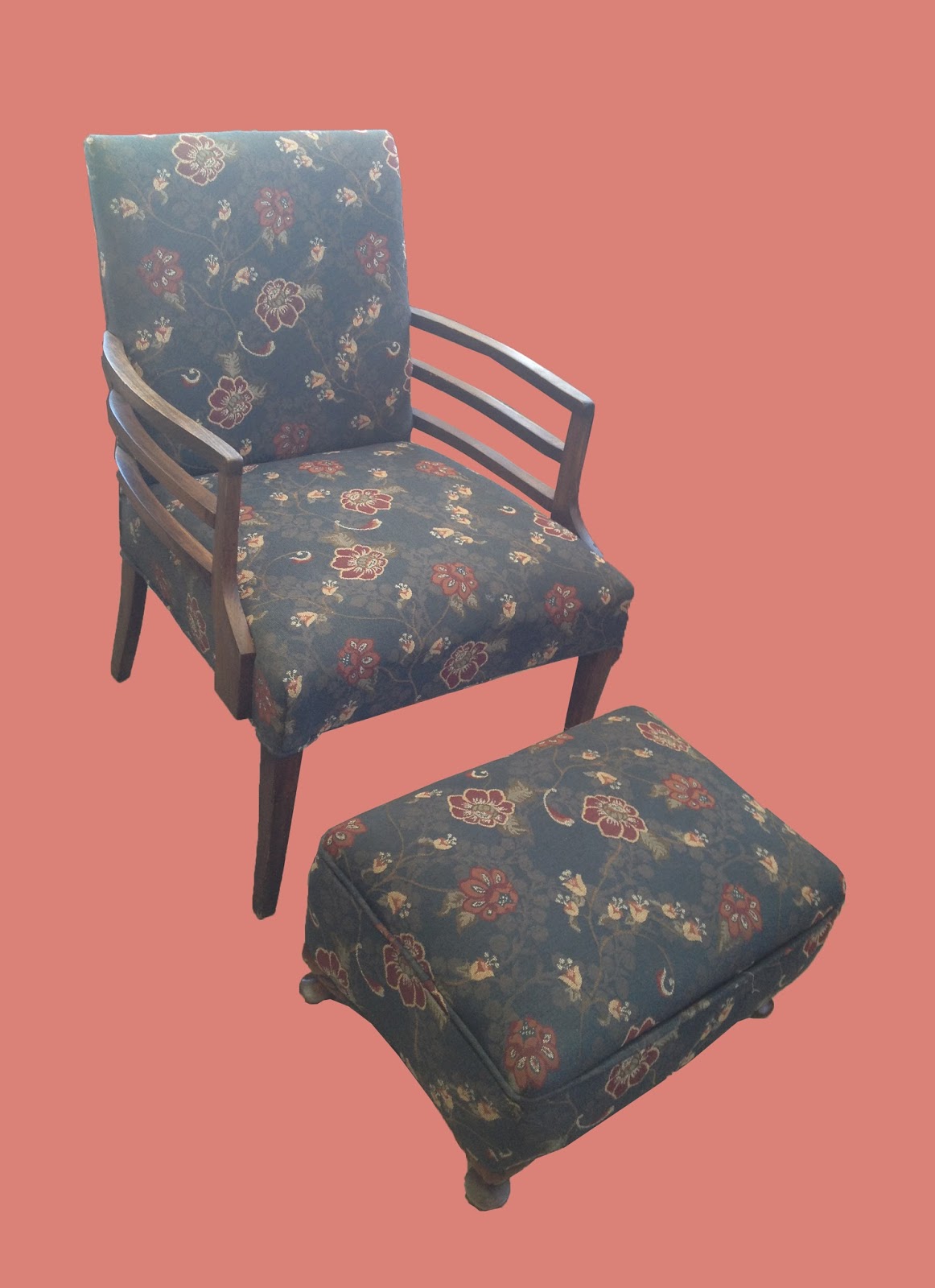 Uhuru Furniture & Collectibles: Chair & Ottoman - $95 SOLD