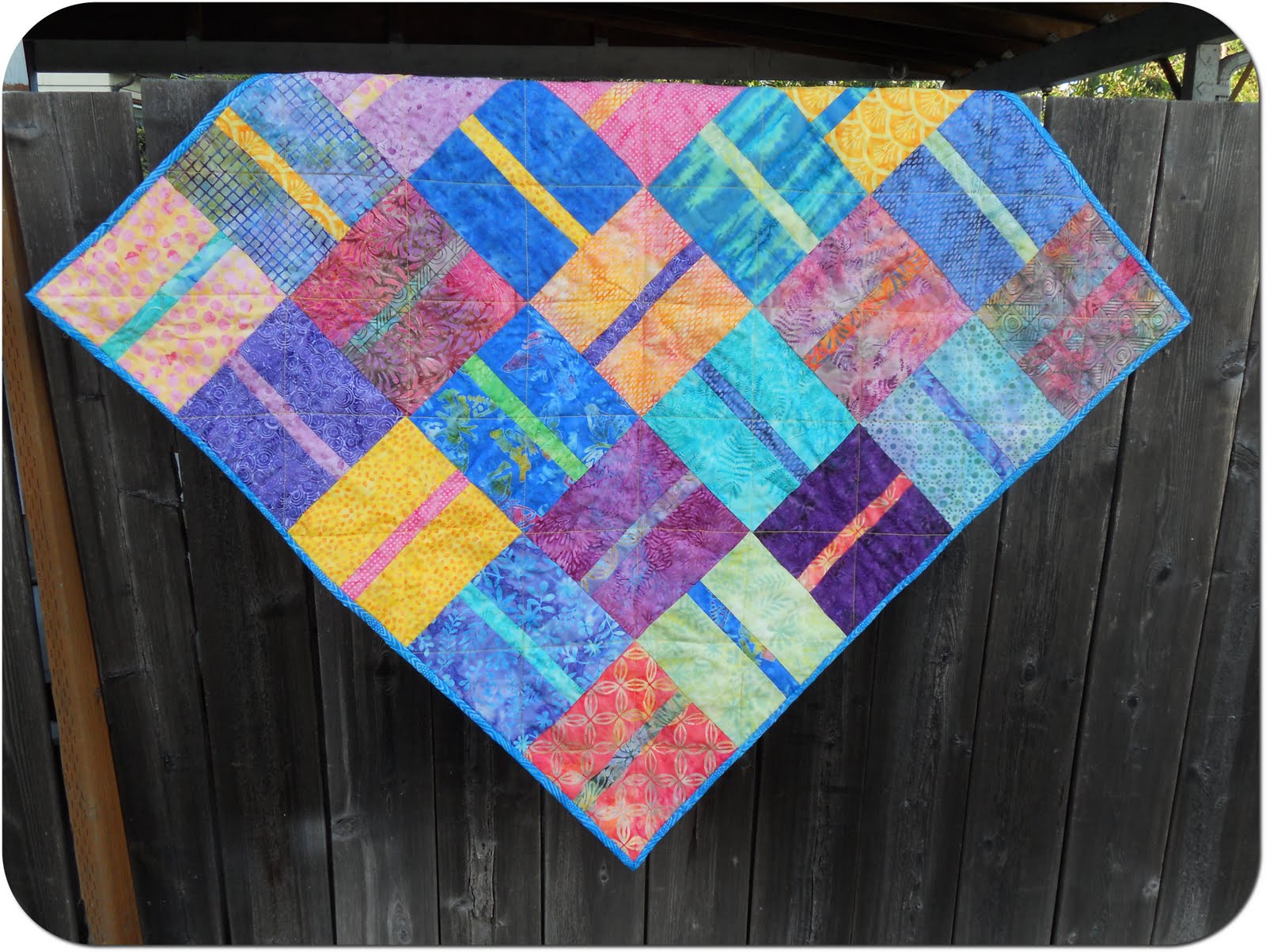 Snippets of Sweetness Eleventh Finish of 2011 Batik Quilt