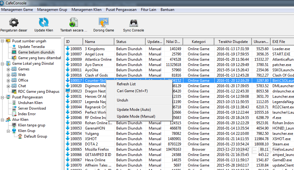 Cafeconsole process Manager. Download game exe