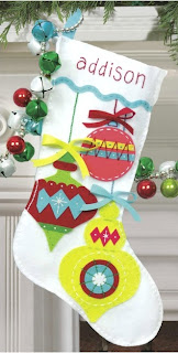 Bright Ornaments Felt Christmas Stocking Kit