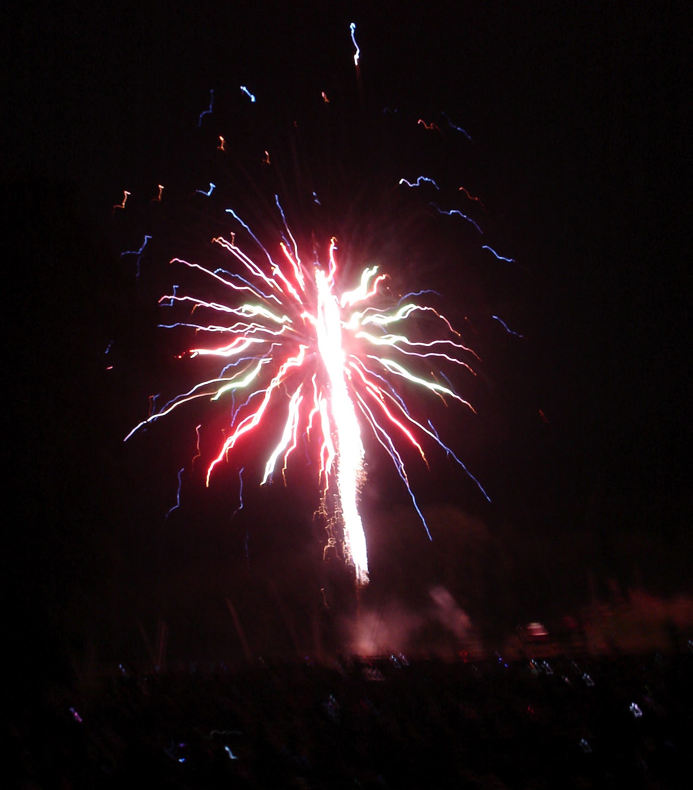 Whiter light Fireworks on the Blue Ridge