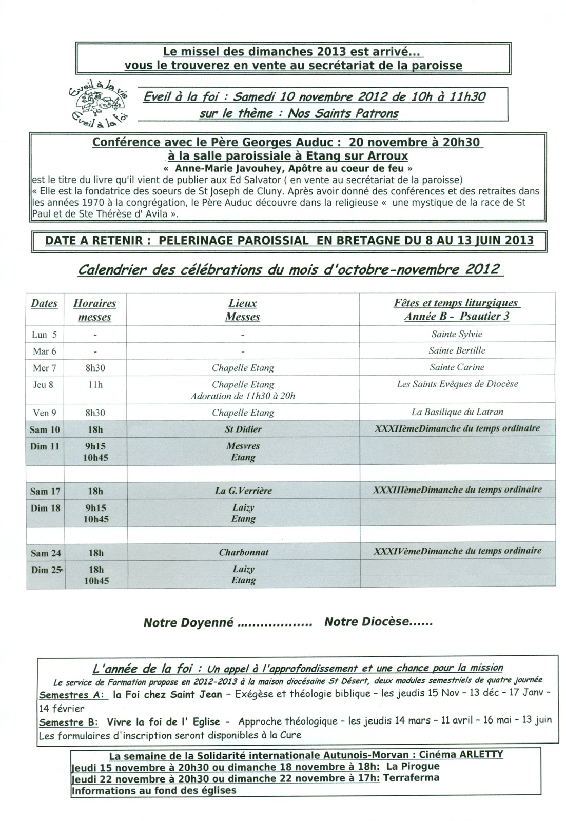 Paroisse Sainte Jeanne de Chantal