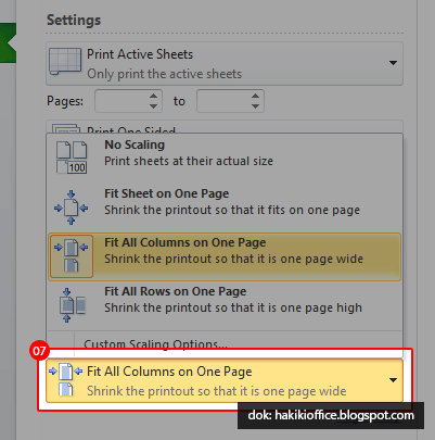 Pengatur Print Area pada Excel 2010 dan 2013