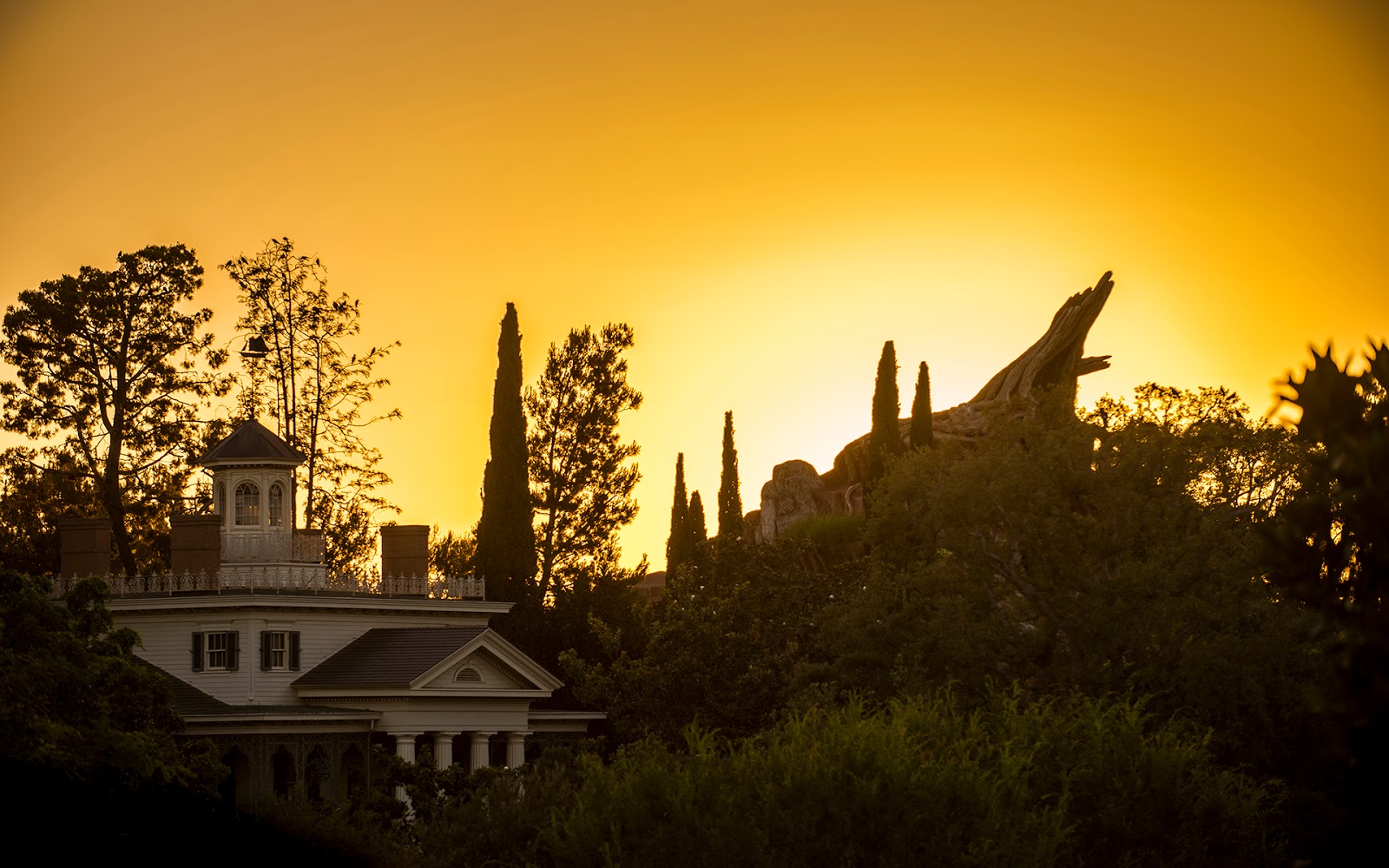 Sunset Over Splash Mountain
