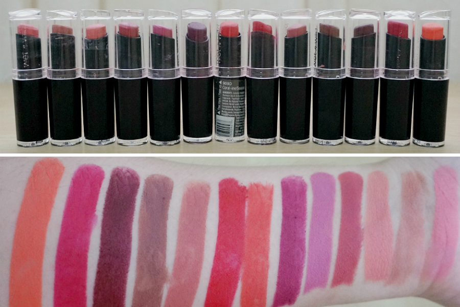 Wet n Wild Mega Last Lip Color Lipstick Swatches | Photos ...