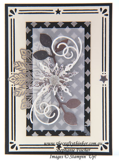 #thecraftythinker, #stampinup, #christmascard, #cardmaking, Christmas Card, Foil Snowflakes, Card Front Builder, Stampin' Up Australia Demonstrator, Stephanie Fischer, Sydney NSW