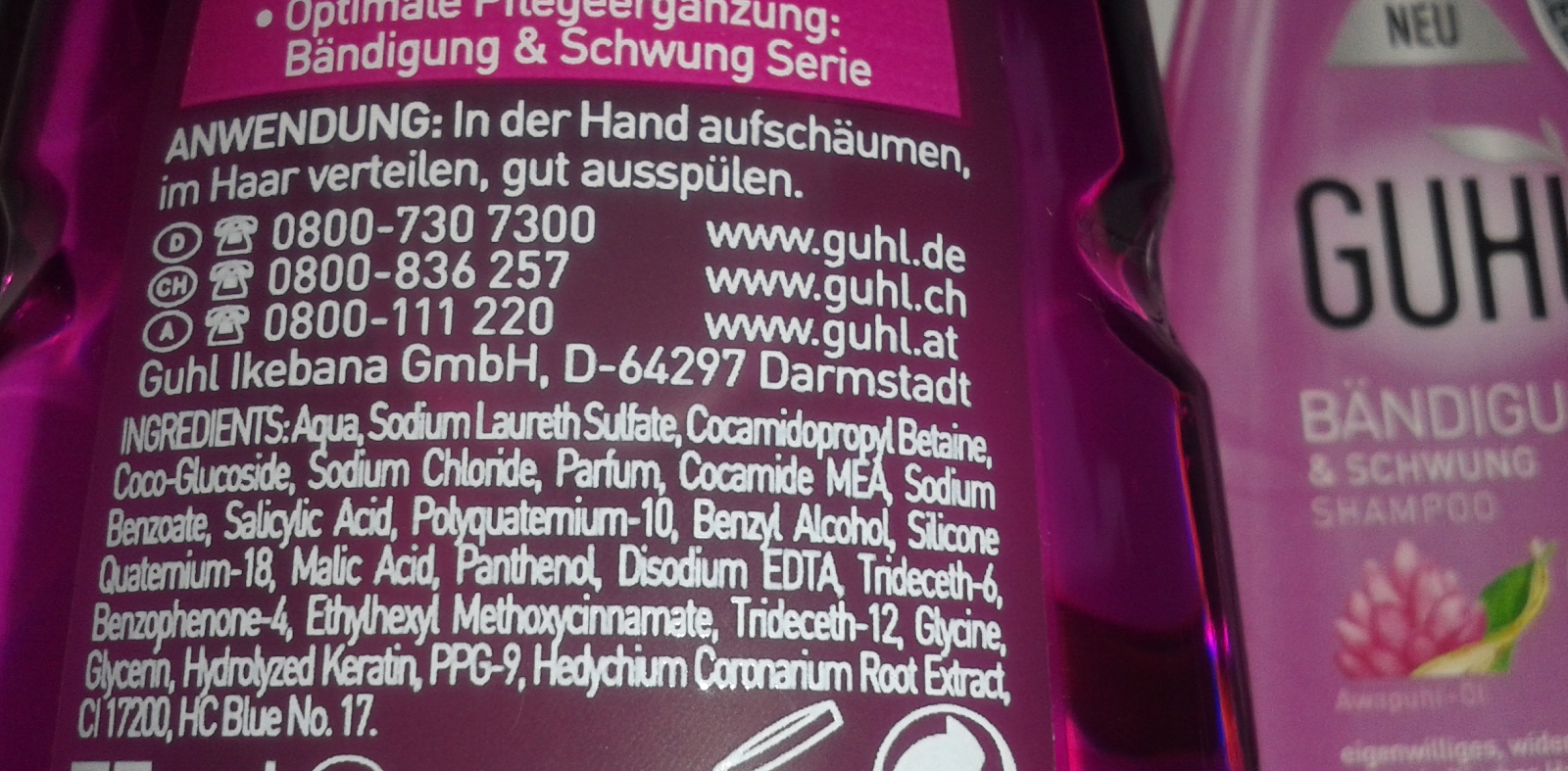 Hallo-Produkttester: Guhl Bändigung und Schwung Shampoo aus der SERIE FÜR EIGENWILLIGES ...