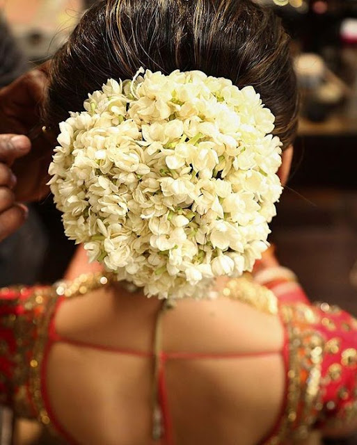 18 Indian Wedding Hairstyles with Jasmine Flowers Bling Sparkle