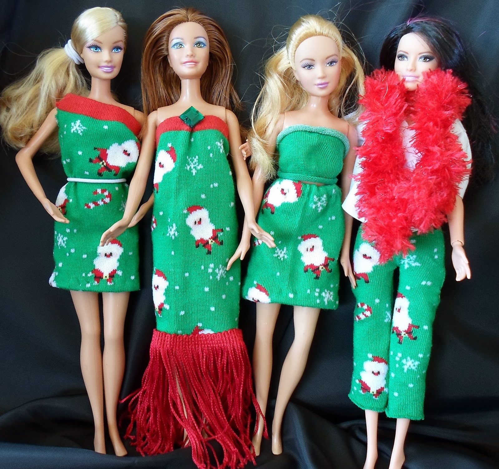Happier Than A Pig In Mud: Barbie clothes from $1 socks, five garments from  one pair-tutorial