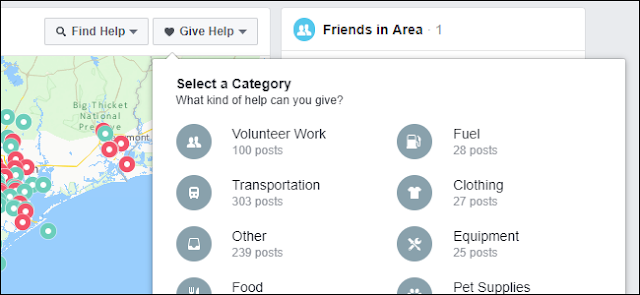 Chiedere aiuto cibo durante le emergenze con facebook