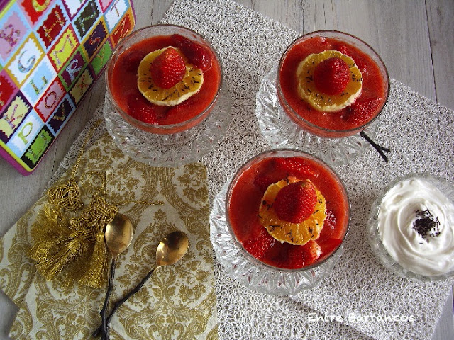  Fresas con naranja y licor o zumo 