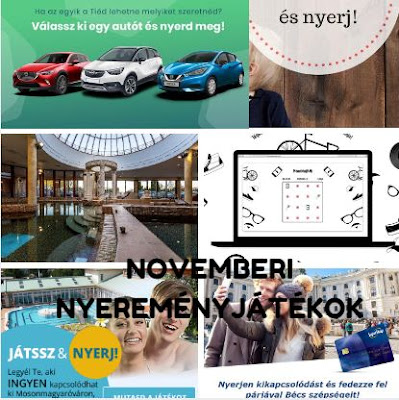 Novemberi Nyereményjátékok