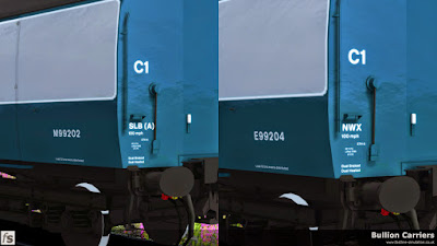 Fastline Simulation - Bullion Carriers: Numbers and lettering in place on the bullion van, complete with code variation.