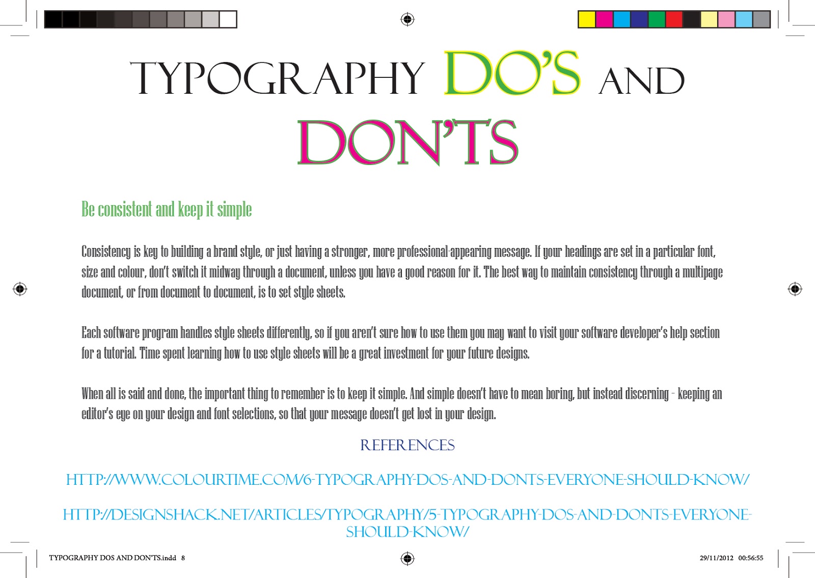 TYPOGRAPHY DO's AND DONT's KEEP IT SIMPLE TYPOGRAPHY DO's AND DONT's