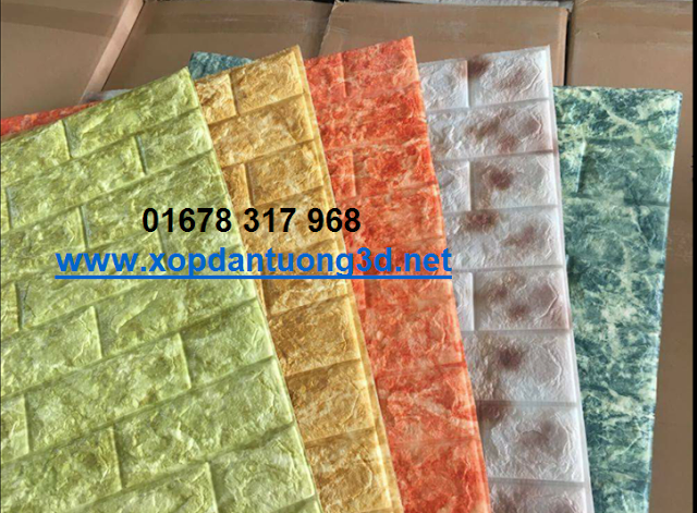 Xốp dán tường 3D giả đá Xốp dán tường 3D giả đá
