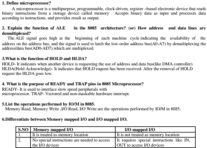 Microprocessor Pdf Notes