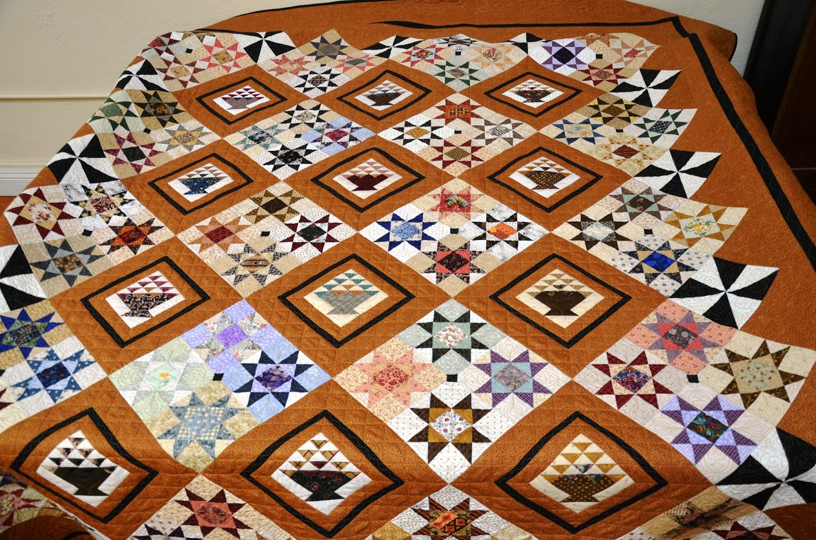 Sew'n Wild Oaks Quilting Blog Butterscotch Baskets Quilt