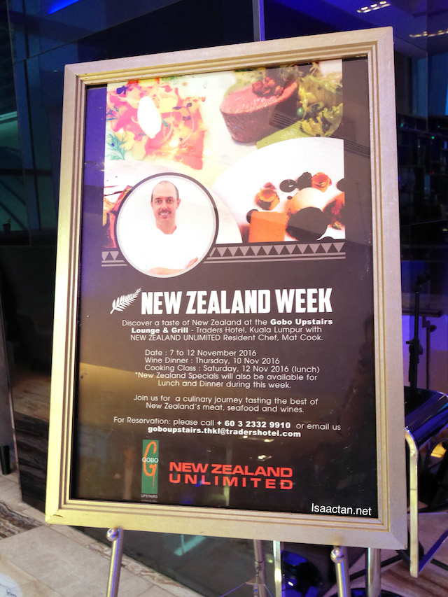 New Zealand Week @ Gobo Upstairs Lounge & Grill, Traders Hotel KL
