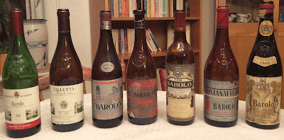 The seven wines compared, in tasting order left to right