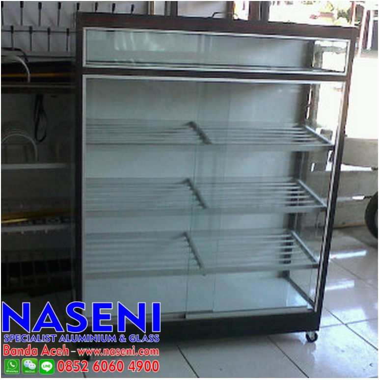  NASENI ALUMINIUM DAN KACA Lemari Sepatu