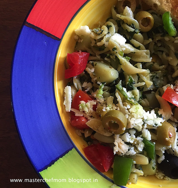 MASTERCHEFMOM Pesto Pasta Cilantro Pesto Pasta Recipe ( without