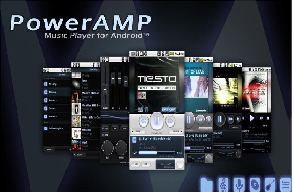poweramp app repeat album