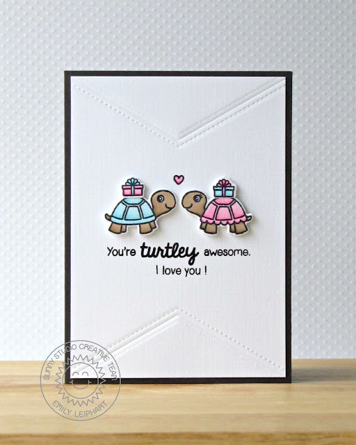 Sunny Studio Stamps: You're Turtley Awesome Card by Emily Leiphart.