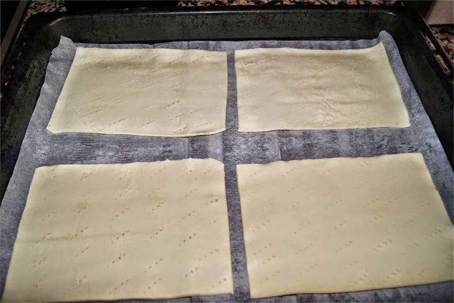 milhojas de jamón y queso paso 1