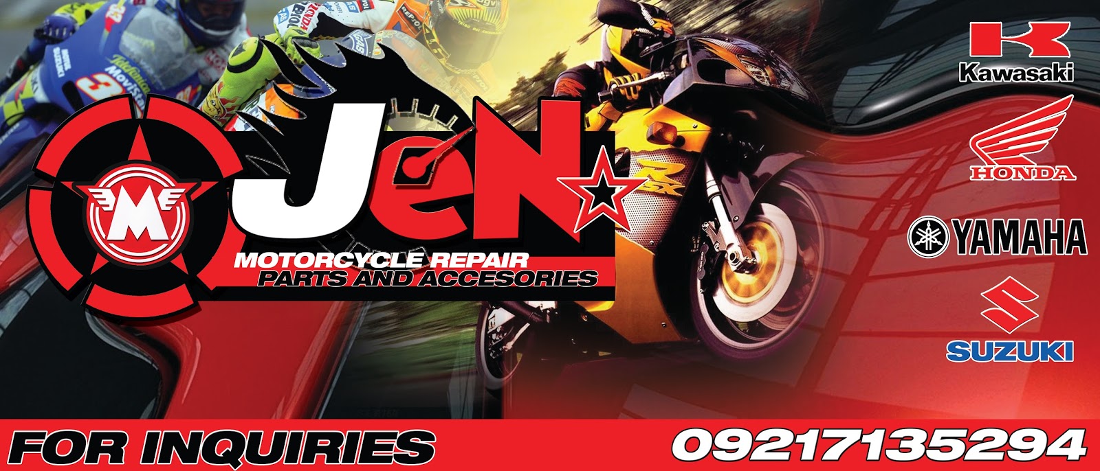 Sample Tarpaulin Layout for Motor Cycles Parts and Accessories