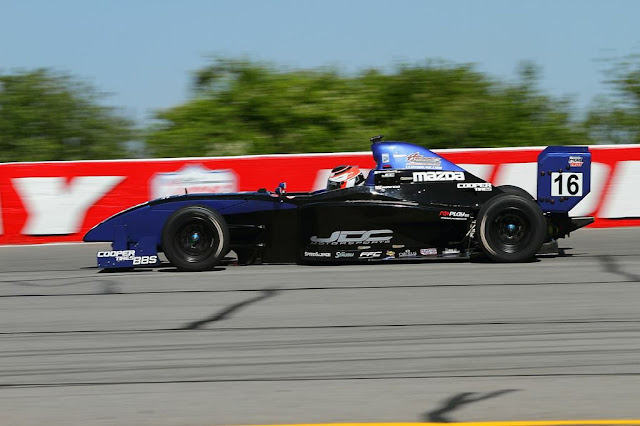 Lloyd Read in the Almost Everything Formula Car at Indianapolis Lucas Oil Raceway
