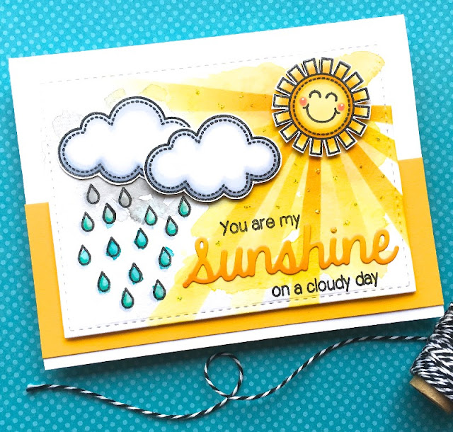 Sunny Studio Stamps: Sun Ray Dies and Sunny Sentiments Sunshine Card Duo by Lynn Put