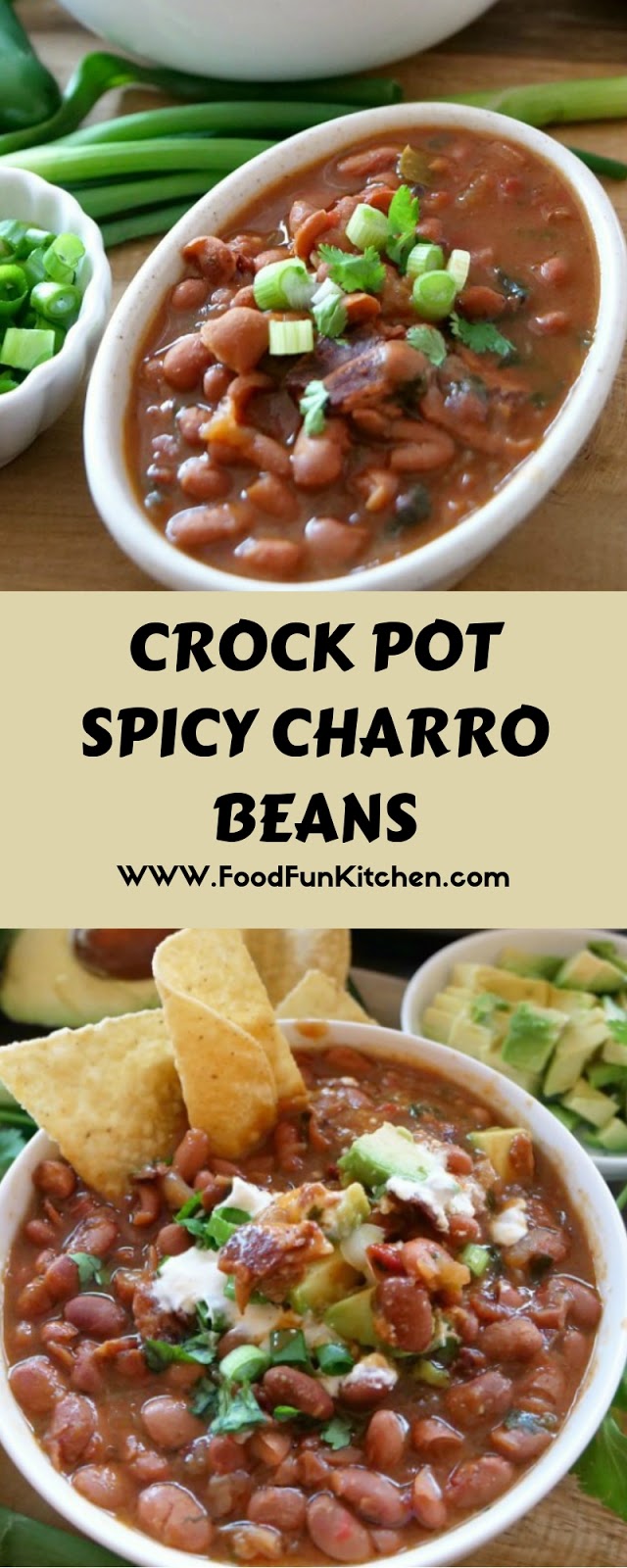 CROCK POT SPICY CHARRO BEANS - Food Fun Kitchen