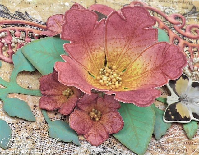  Floral Mixed Media Card/Tag Set by Tracey Sabella with Heartfelt Creations VIDEO TUTORIAL featuring the May 2017 Scraps of Elegance Creativity Add Ons.
