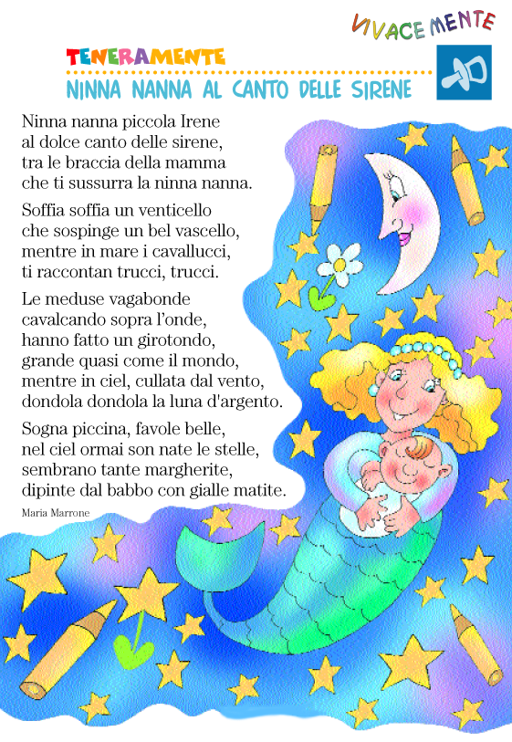 VIVACEMENTE il giornalino del cuore e della mente Ninna nanna con le sirene