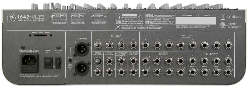 Pro Audio System: Mackie 1642-VLZ3 Live and Recording Mixer