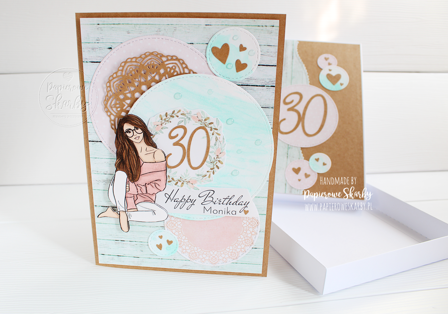 scrapbooking cardmaking handmade rękodzieło kartki ręcznie robione kartka w pudełku na 30 urodziny papierowe skarby na 18-nastkę 18 z życzeniami dla kobiety dziewczyny kobieta dziewczyna wyjątkowa kartka urodzinowa kartki urodzinowe hand made