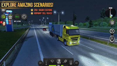  Akhirnya truck simulator untuk android dalam versi terbarunya ditahun  Truck Simulator 2018 Europe MOD APK v1.0.8 for Android Terbaru 2018 Gratis