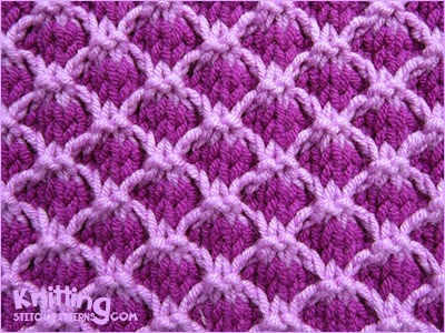Two Color Lattice Stitch | Slip Stitch Pattern 
